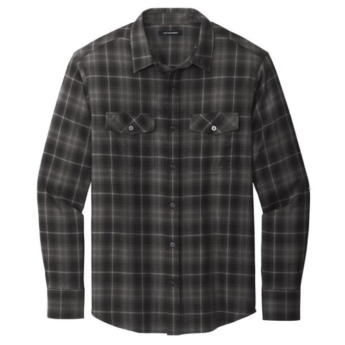 Long Sleeve Ombre Plaid Shirt Thumbnail