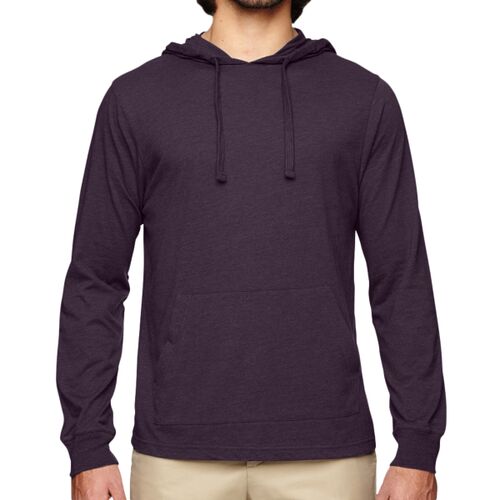 Unisex Eco Jersey Pullover Hooded Long Sleeve T-Shirt Thumbnail