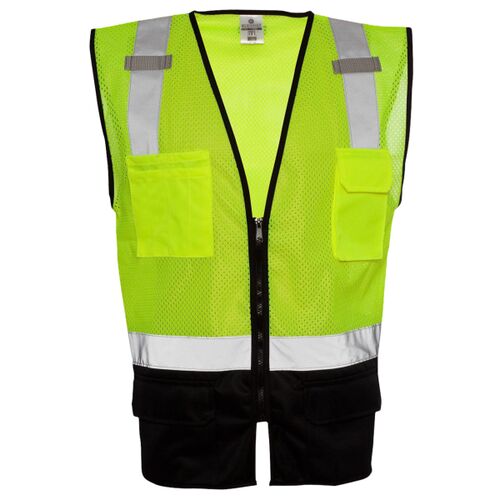 Unisex Black Bottom Mesh Class 2 Vest Thumbnail