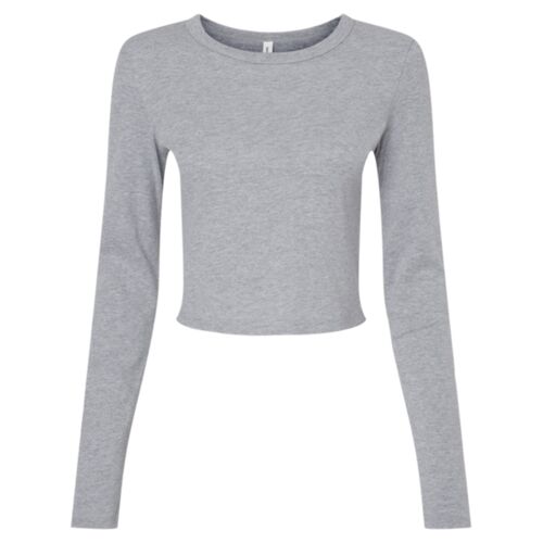 Women's Micro Rib Long Sleeve Baby Tee Thumbnail